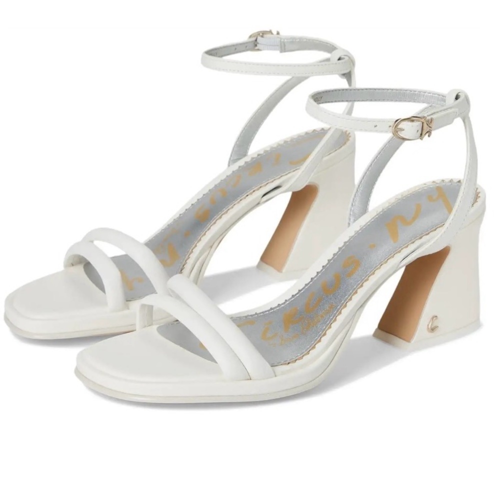 Circus by Sam Edelman White Strappy Low Heel Sandals – Size 9 – Chic